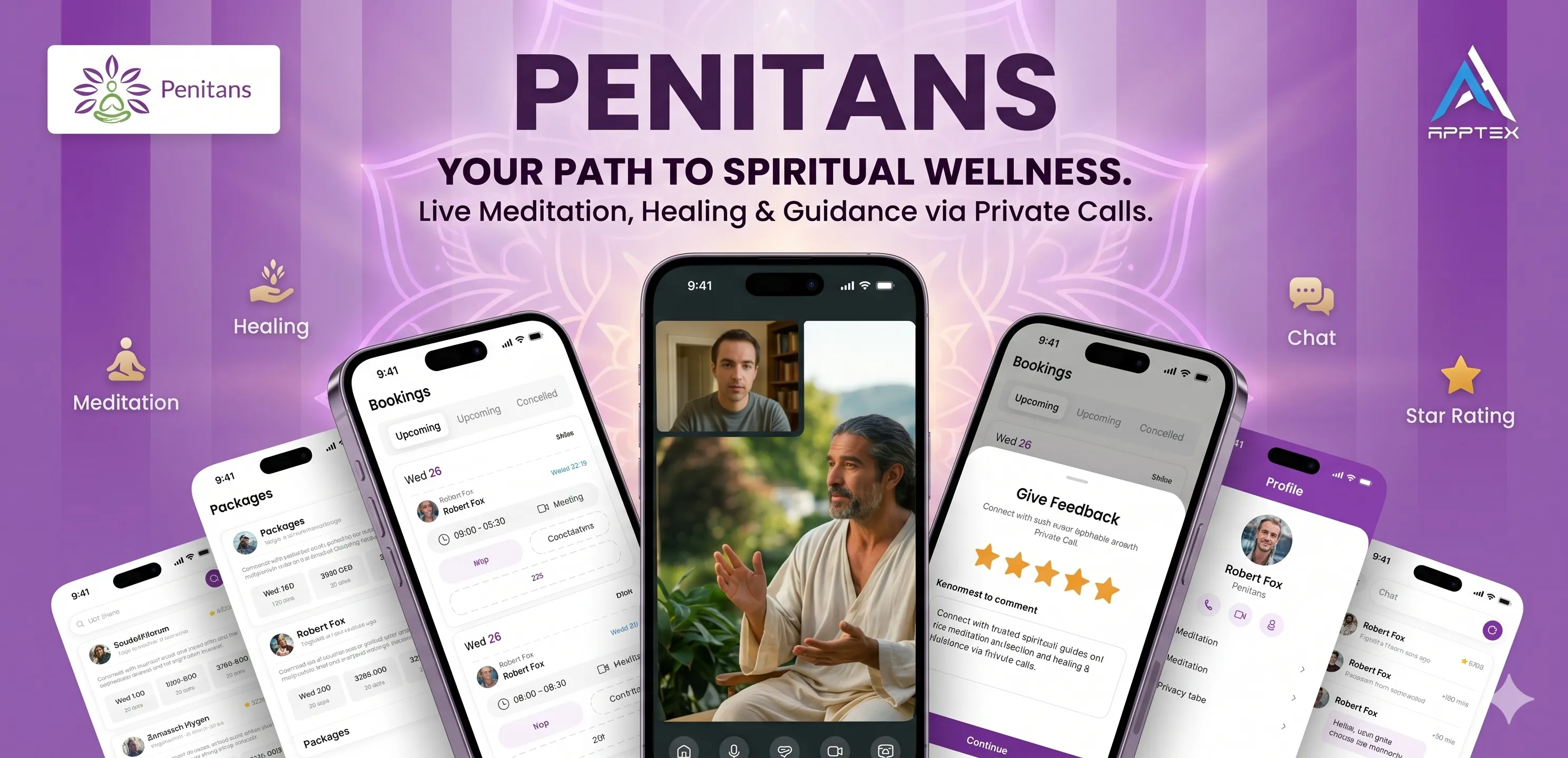 Penitans - Spiritual Healing built using Flutter - Flutter Application Showcase by Afaq Zahir